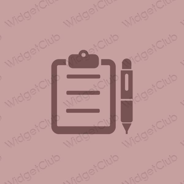 Æstetisk lyserød Notes app ikoner