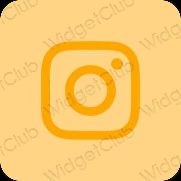 Estetický oranžový Instagram ikony aplikací