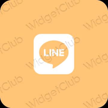Estetsko oranžna LINE ikone aplikacij