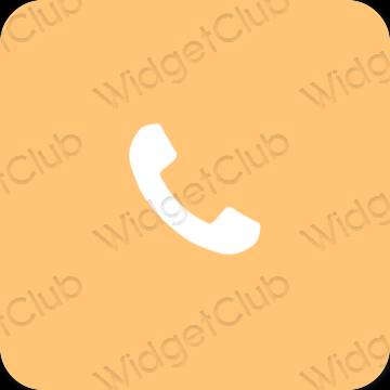 Estético naranja Phone iconos de aplicaciones