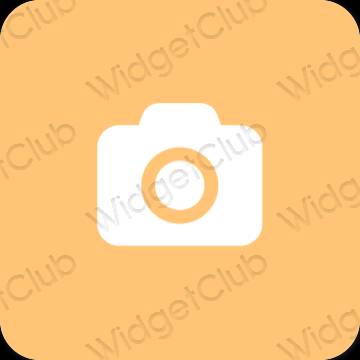 Esztétika narancssárga Camera alkalmazás ikonok