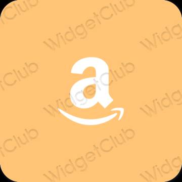 미적인 주황색 Amazon 앱 아이콘