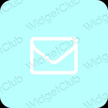 Estetik pastel mavi Mail uygulama simgeleri