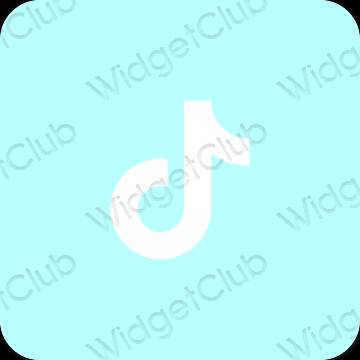 Esthétique bleu pastel TikTok icônes d'application
