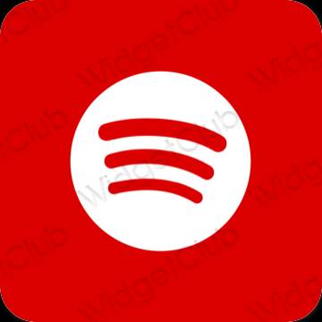 نمادهای برنامه زیباشناسی Spotify