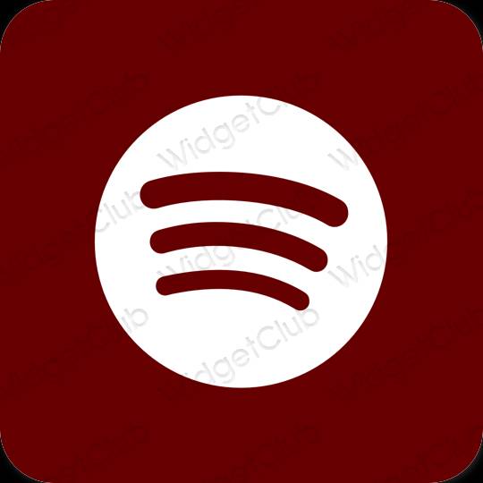 Estetinis rudas Spotify programėlių piktogramos