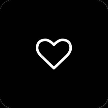 Estetisk svart Music app ikoner