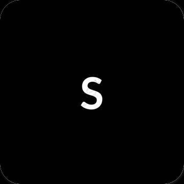 Stijlvol zwart SHEIN app-pictogrammen