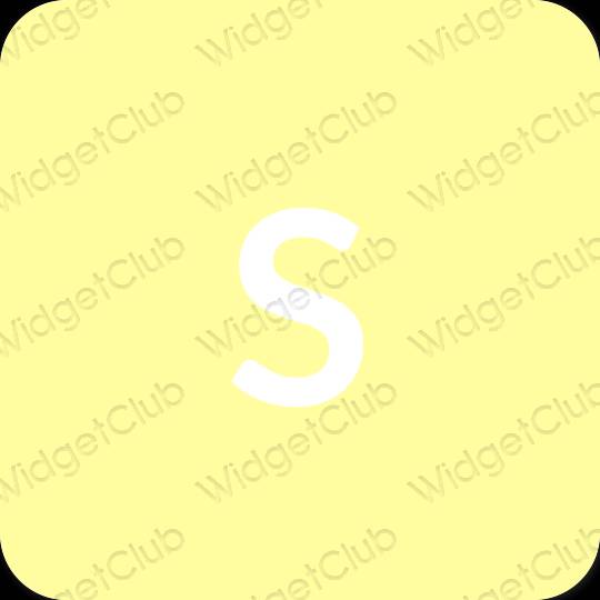 Estetisk gul SHEIN app ikoner