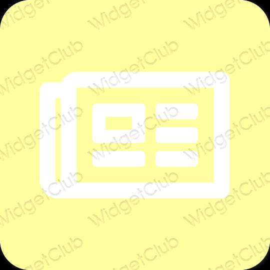 Estetski žuta boja Apple Store ikone aplikacija