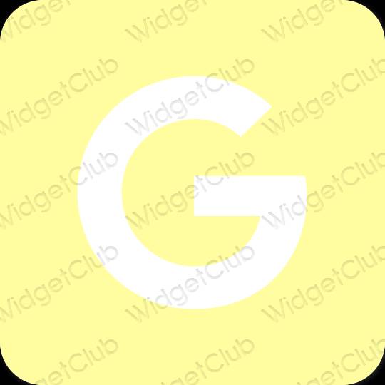 Estetico giallo Google icone dell'app