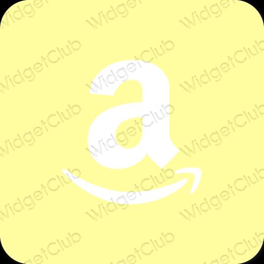 Aesthetic yellow Amazon app icons