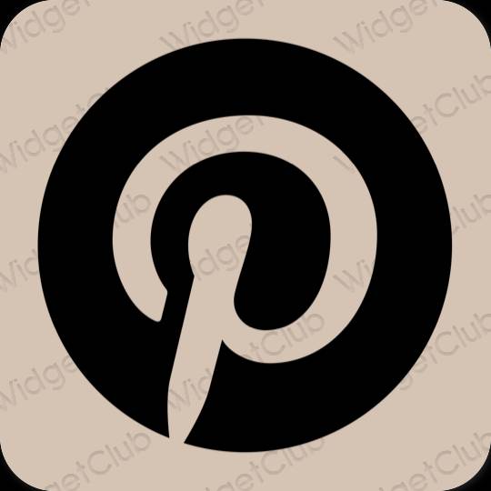 Естетичний бежевий Pinterest значки програм