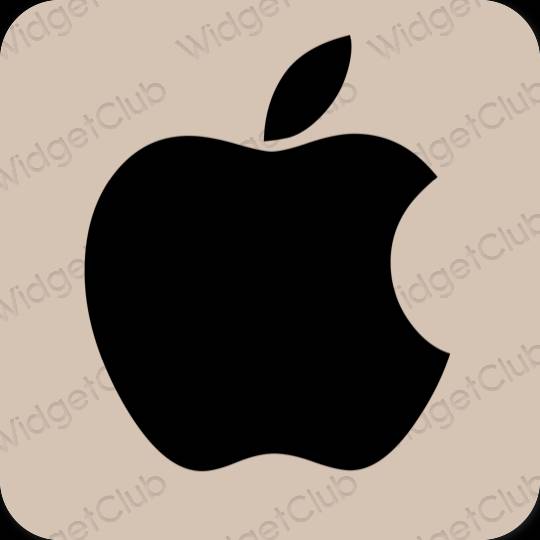Esthétique beige Apple Store icônes d'application