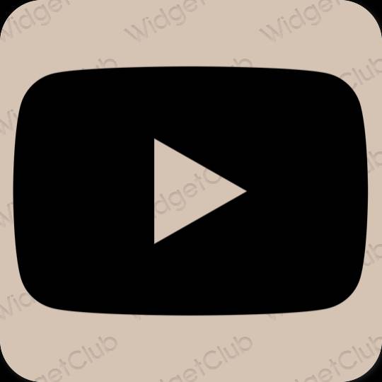 Αισθητικός μπεζ Youtube εικονίδια εφαρμογών
