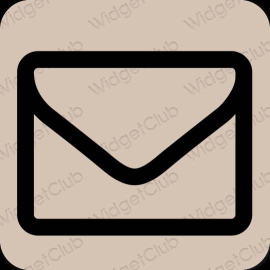 эстетический бежевый Mail значки приложений