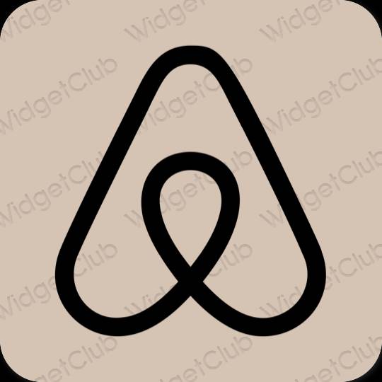 Stijlvol beige Airbnb app-pictogrammen