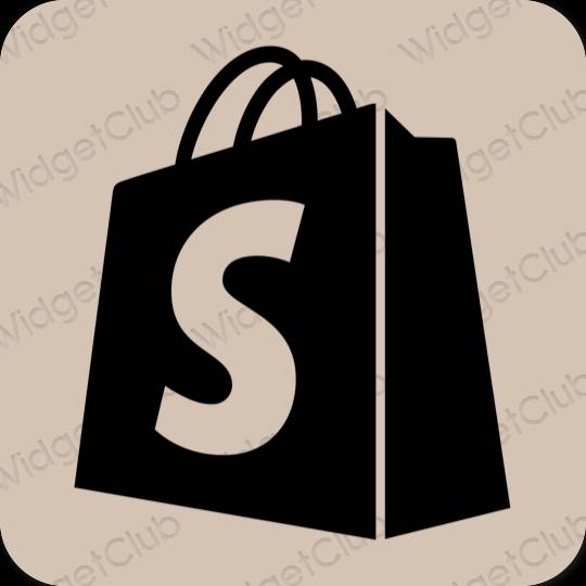 Stijlvol beige Shopify app-pictogrammen