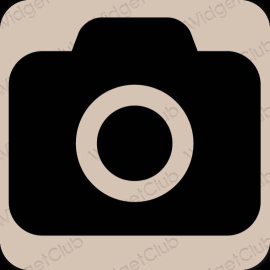 Estetski bež Camera ikone aplikacija