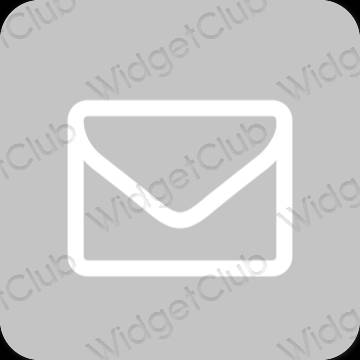 Estetico grigio Mail icone dell'app