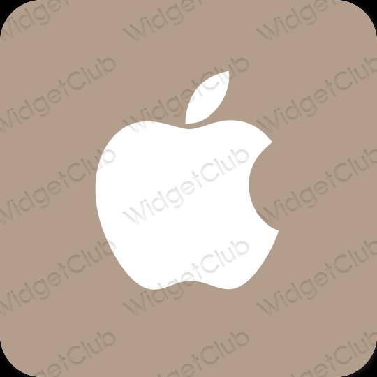 Stijlvol beige Apple Store app-pictogrammen