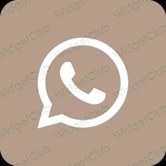 Αισθητικός μπεζ WhatsApp εικονίδια εφαρμογών