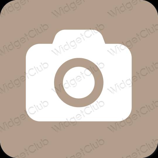 Aesthetic beige Camera app icons