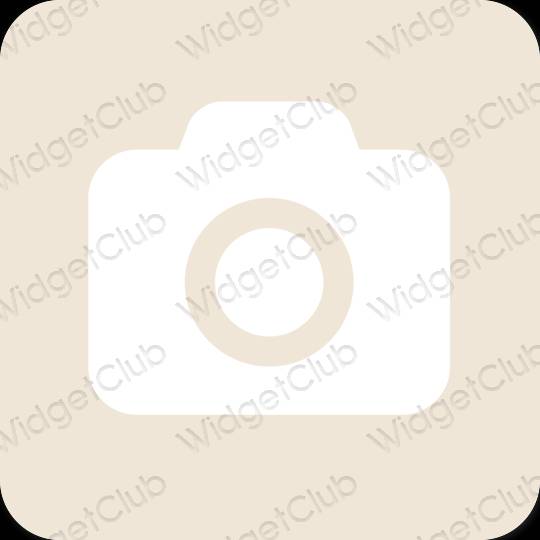 Stijlvol beige Camera app-pictogrammen