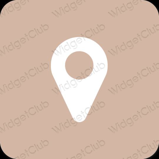 미적인 베이지 Map 앱 아이콘
