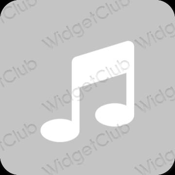 Αισθητικός γκρί Apple Music εικονίδια εφαρμογών