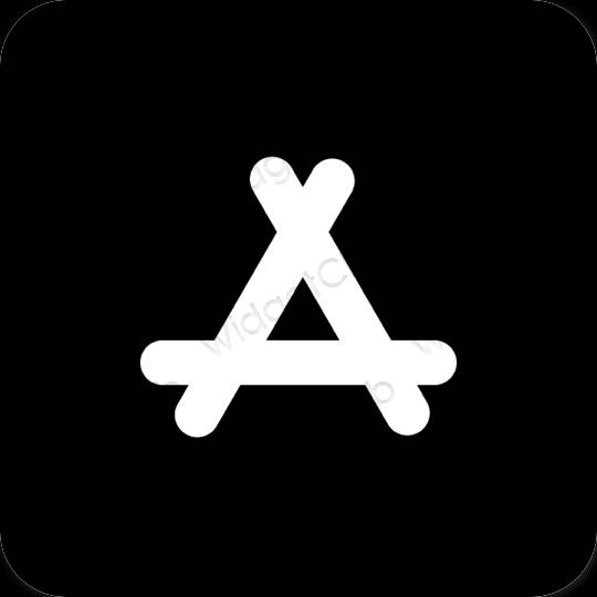 Estético Preto AppStore ícones de aplicativos