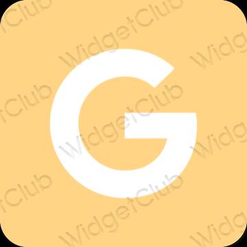 Aesthetic brown Google app icons