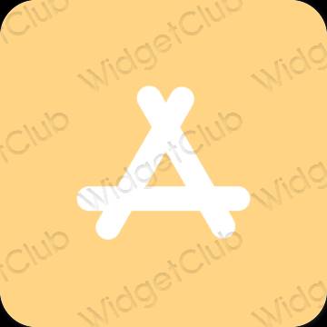 Estetisk orange AppStore app ikoner