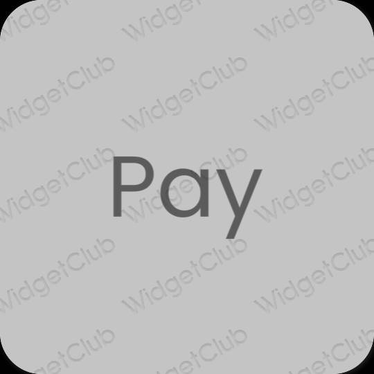 Estetyka szary PayPay ikony aplikacji