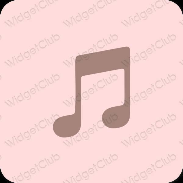 审美的 粉色的 Apple Music 应用程序图标