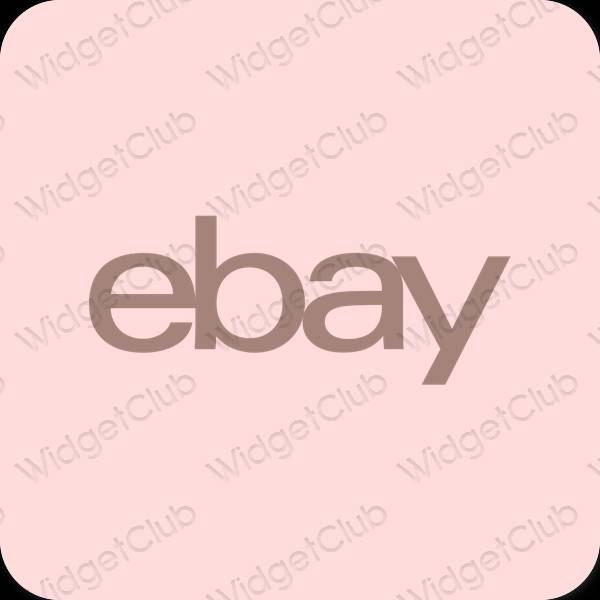 Estetické pastelovo ružová eBay ikony aplikácií