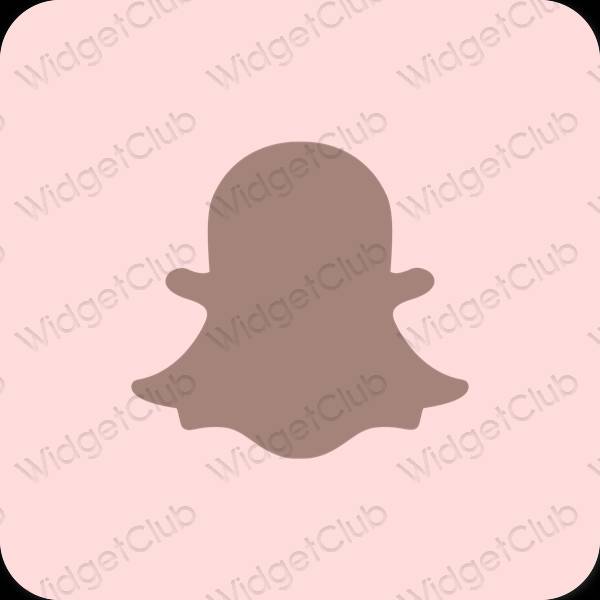 Estético rosa pastel snapchat iconos de aplicaciones