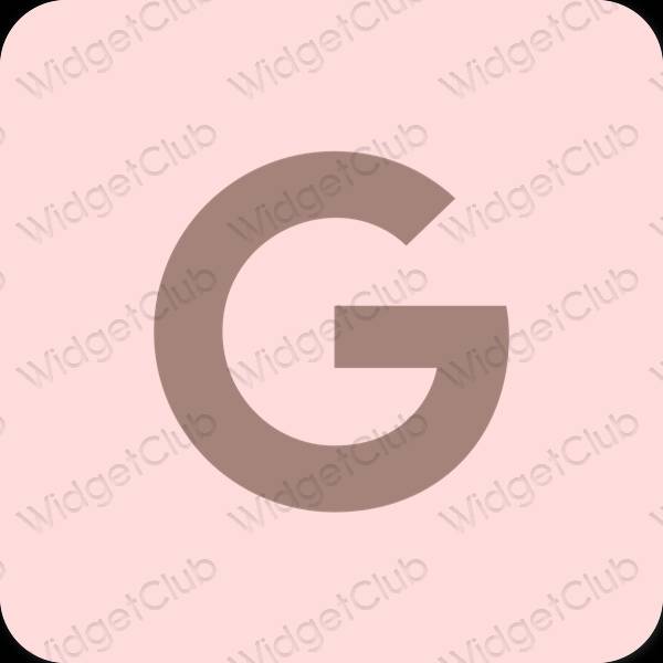 Esztétika rózsaszín Google alkalmazás ikonok