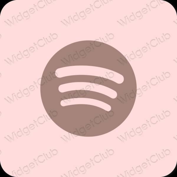 Estetico rosa Spotify icone dell'app