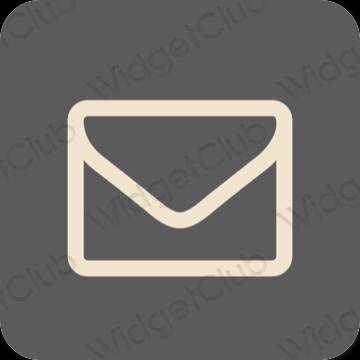 Aesthetic gray Mail app icons