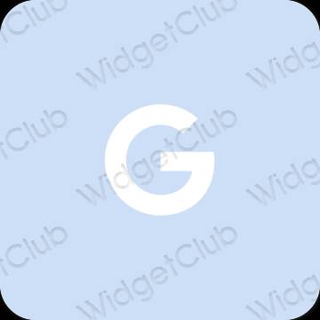 Ästhetisch pastellblau Google App-Symbole