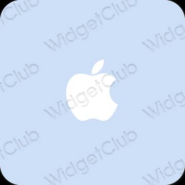 Estetyka pastelowy niebieski Apple Store ikony aplikacji