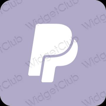 Esteetiline lilla PayPay rakenduste ikoonid