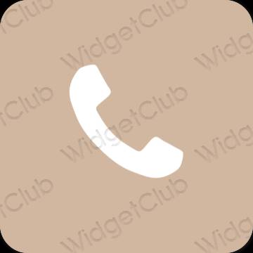 Estético beige Phone iconos de aplicaciones