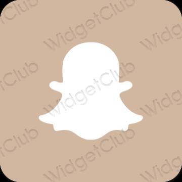 Esthétique beige snapchat icônes d'application