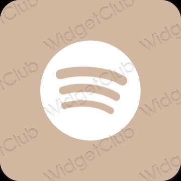 Estetisk beige Spotify app ikoner
