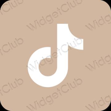 Aesthetic beige TikTok app icons