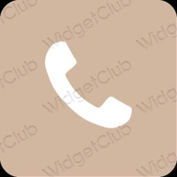 Aesthetic beige Phone app icons