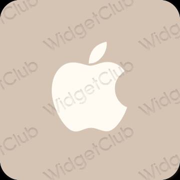 Estetinis smėlio spalvos Apple Store programėlių piktogramos