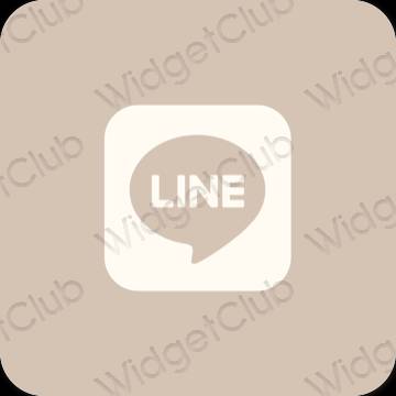 Ästhetisch Beige LINE App-Symbole